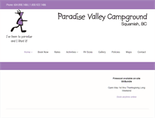 Tablet Screenshot of paradisevalleycampground.net